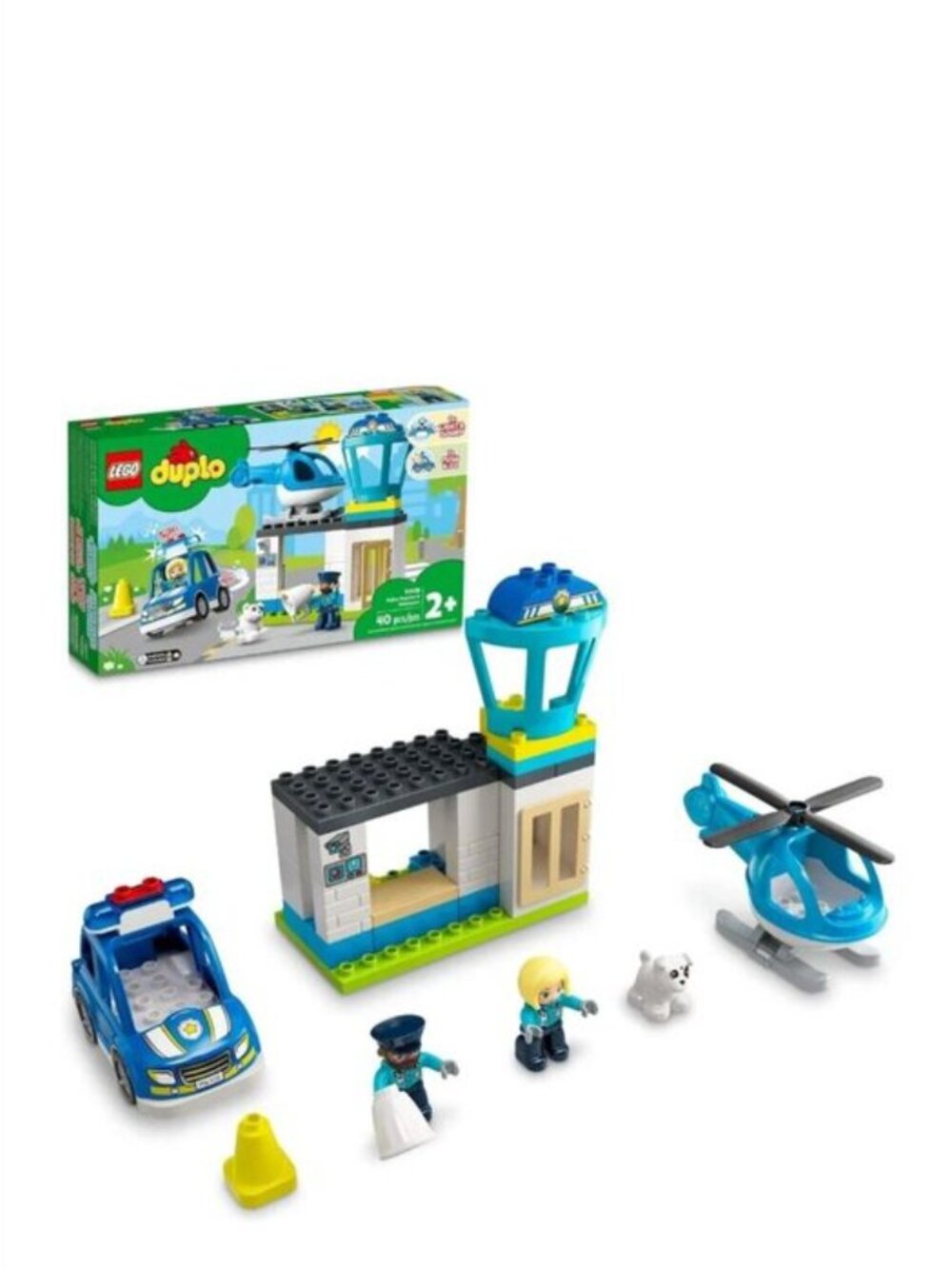 Lego DUPLO Rescue Police Station 10959 Push & Go Car w/Lights & Siren New In Box